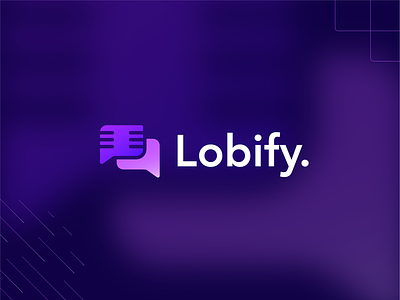 Lobify Logo | Minimalistic Design animation app branding clean design flat graphic design icon identity illustration illustrator lettering logo minimal typography vector