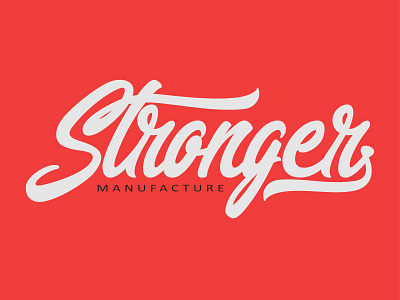 Stronger Manufacture custom design custom lettering custom logo design customtype hipster logo label lettering lettermark logodesign logos logotype