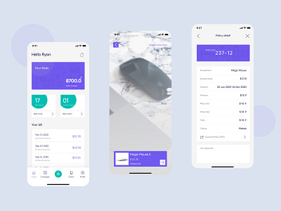 insurance app app dashboad design finance insurance insurance app taxes ui ux