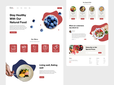 Food Homepage delicious design food food and drink green healthy homepage interface landingpage ui ux vegetable