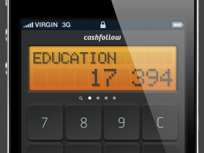 iPhone app WIP, take 3 digital digits display iphone keyboard keypad klavika lcd mobile orange retina