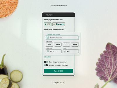 Daily UI  002   Credit card checkout