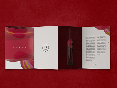 Strow - Brochure Design adobe illustrator adobe photoshop brand brand design brand identity branding brochure brochure design c4d cinema 4d design editorial design graphic design layout design print design red textures wine wine branding