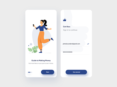 Get more likes on your post app concept app branding design illustration ui ux