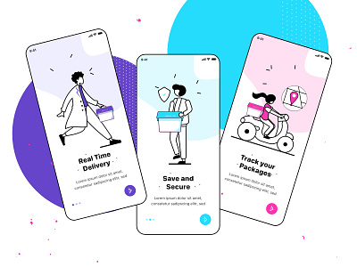 Product Delivery App UI design illustration ui ux