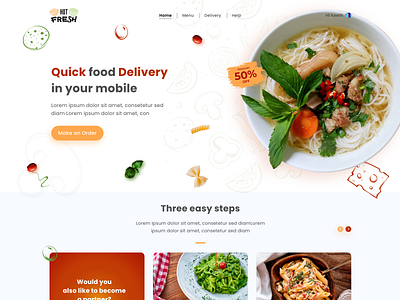 Food order webpage ui