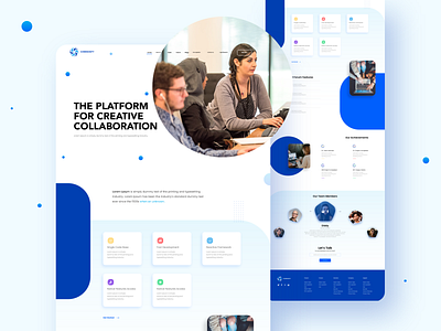 Digital Community Landing page Design