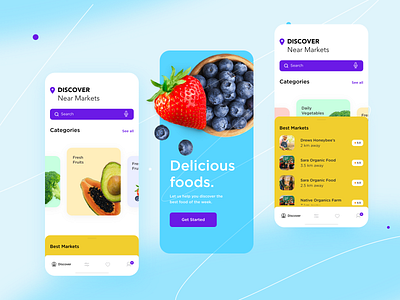 Online Organic Food App Ui app app design application appui branding design foodonline icon organicfood ui ux