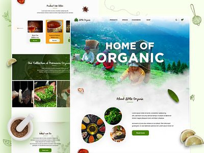 Organic Tea Webpage ui branding design design greentea organictea ui ux web webpageui websiteui