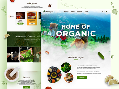 Organic Tea Webpage ui