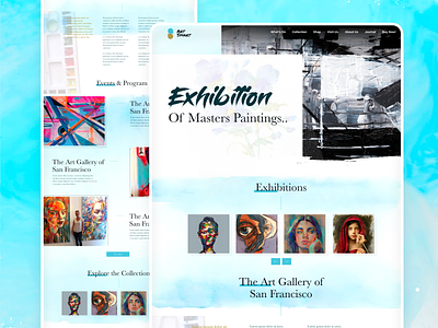 Painting Exhibition Webpage Ui branding exhibitioui paintingexhibition paintingui web webpageui webui