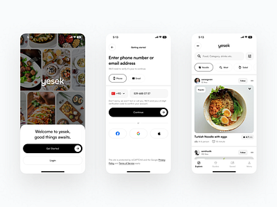 Food Recipes App app design flat food food recipe minimal minimalism mobile mobile app recipe recipe app recipes ui