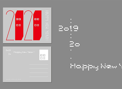 2020 new year card graphic design greeting new year card typography