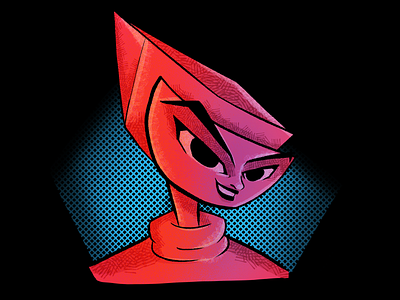 Pink Alien alien bust digitalart digitalillustration illustration pink