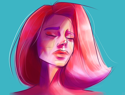 Self care bust digitalart digitalillustration illustration mental health portrait self care