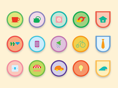 Badges badges circle cycle energy icon illustration vector