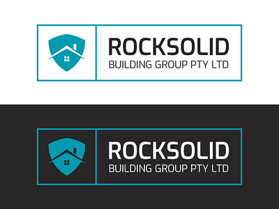 Rocksolid Building Group Logo branding building construction home house logo logo design rock solid strong