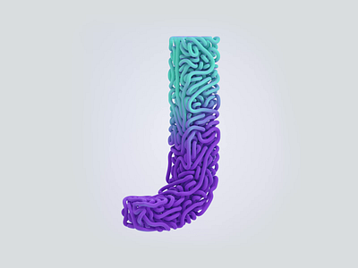 J 36daysoftype 3d 3d animation abstract ae animation c4d houdini laces motion motion design motion graphic octanerender sidefx simulation wire