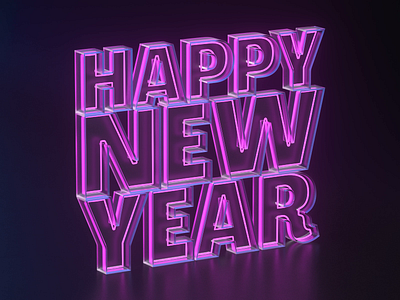 Keep growing 3d 3d animation 3d letters ae c4d houdini illustration loop motion motion design neon new year