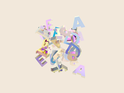 Random typography movement 🕺🔊 3d abstract ae c4d motion octanerender typography