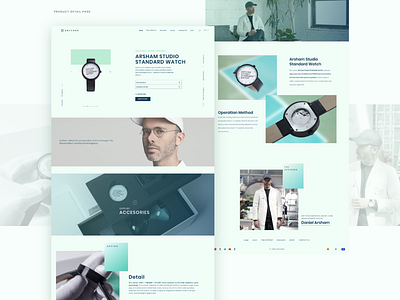 Anicorn website exploration cart clean clean layout ecommerce minimal pastel colors product page shop watches web webdesign website