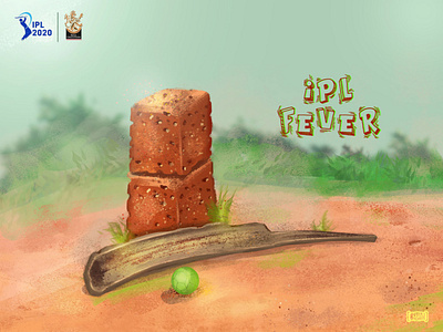 Kothalige Bat Final artwork brand branding brush cricket cricketgame design designer graphicdesign illustration illustrator ipl ipl2020 vector