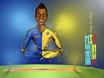 Dhoni artwork brand branding concept art design designer graphic design graphicdesign illustration vector