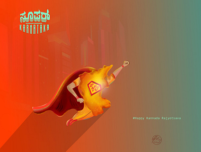 Karnatak Poster brand design illustrator kannada karnataka