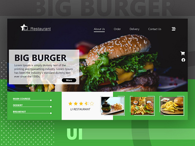 Big Burger UI Shopping App Template