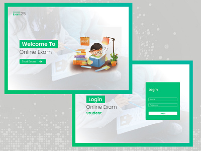 Student Online exam application application branding design figma graphic design illustration logo online exam photoshop typography ui ux vector