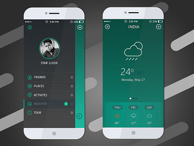 Weather App UI branding design graphic design illustration illustrator mobile mobile app photoshop ui ux vector weather weather app weather forecast weather icon weather icons weather widget web website