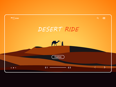 Destiny Desert Ride design figma flat icon illustration illustrator minimal ui ux vector website