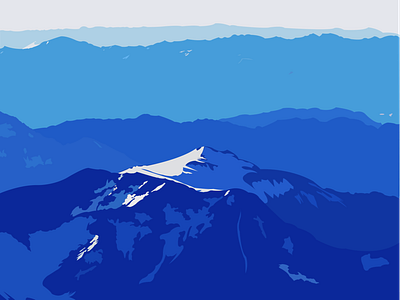 Blue Mountain design flat illustration illustrator vector