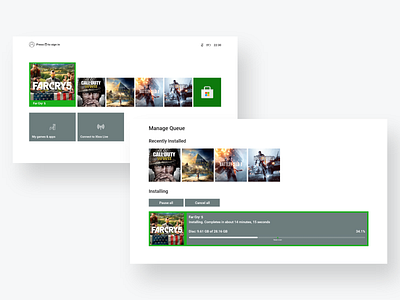 Xbox Game Installing Page design flat icon minimal ui