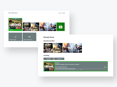 Xbox Game Installing Page