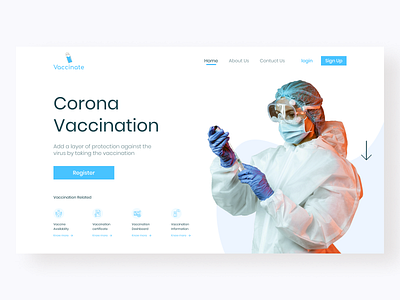 Vaccinate design figma illustration illustrator medical minimal ui ux web website