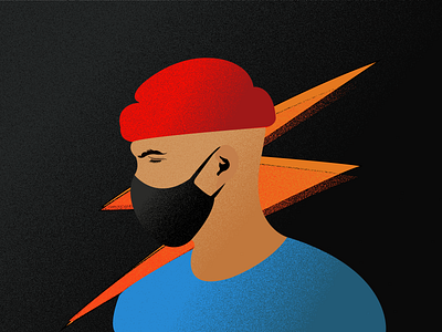 Human Mask grain effect illustration illustrator mask minimal texture vector