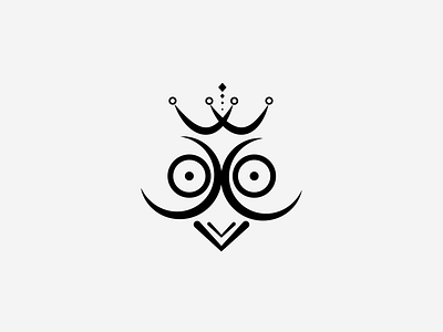 Crown Bird flat illustration illustrator logo minimal vector