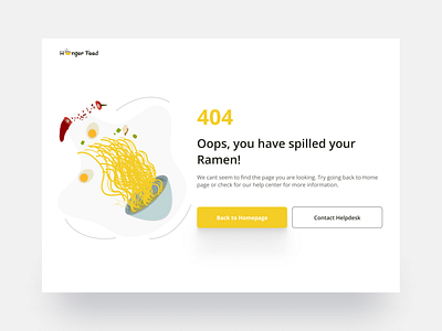 Hunger Feed 404 error page