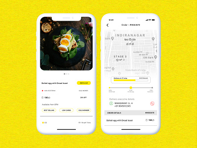 Food Delivery app branding design minimal ui ux