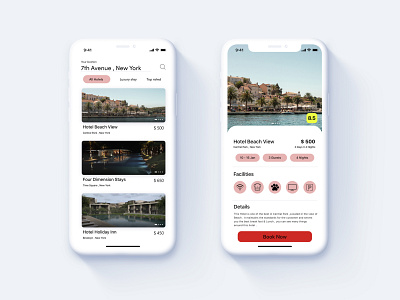 Hotel Booking App app branding design icon minimal ui ux