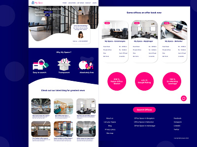 Web Page Design for Co Working Space