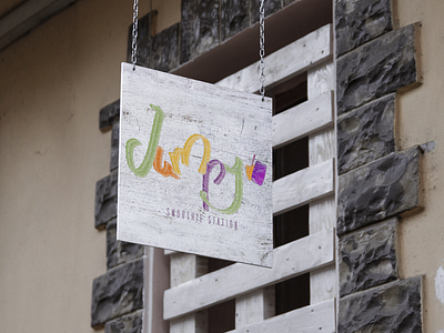 jumpy logotype signage