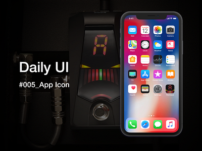 Daily UI Challenge #005 App Icon app appicon dailyui effector guitar pitchblack tuner ui