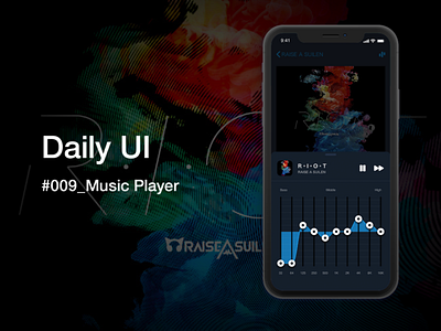 Daily UI Challenge #009 Music Player app dailyui equalizer music player ui