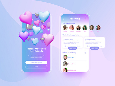 Dating App - 3D intro