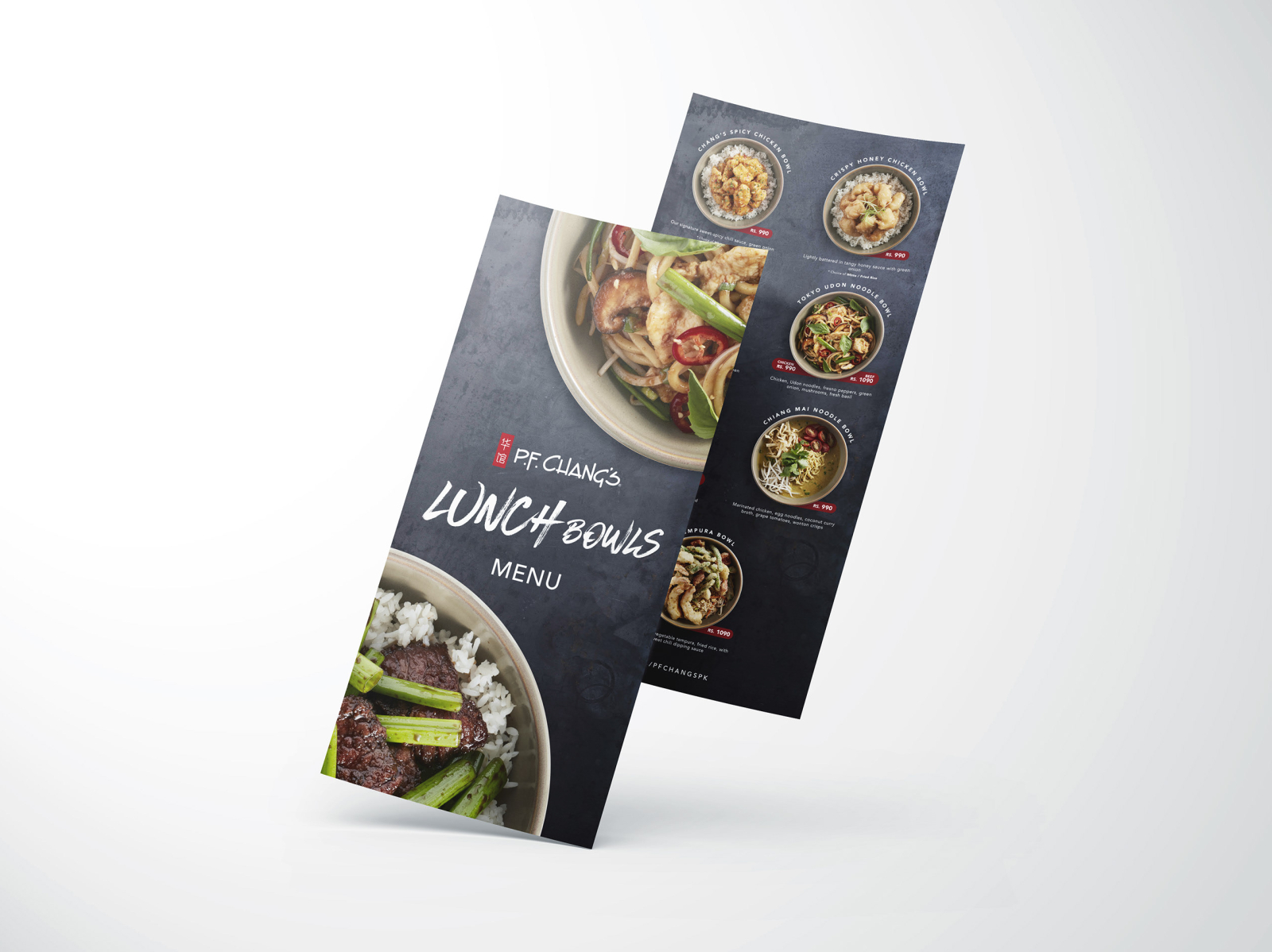 Lunch Bowls Menu Design | P.F. Chang's Pakistan