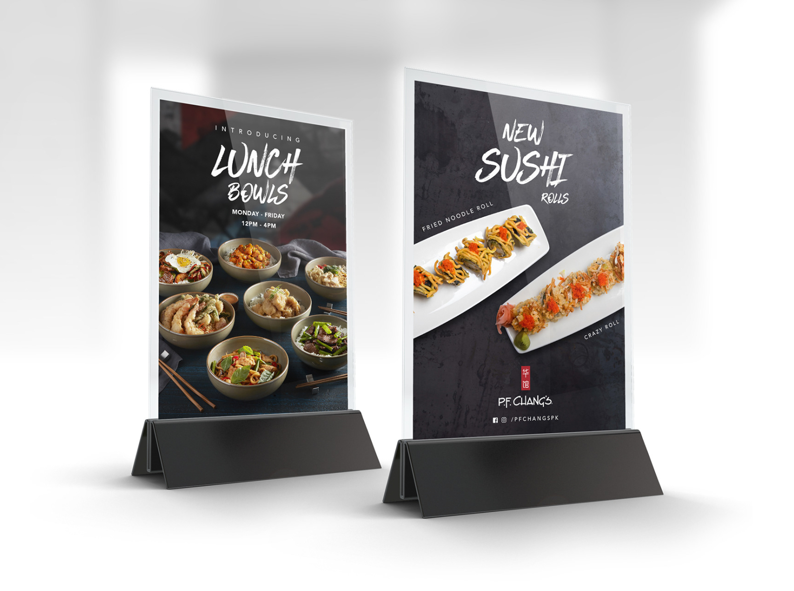 Table Talkers Design | P.F. Chang's Pakistan branding design menu pfchangs photoshop table talkers