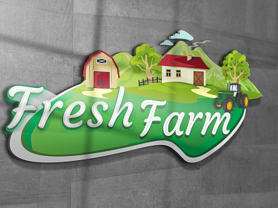 Fresh Farm art branding design illustration illustrator logo logo design minimal typography vector