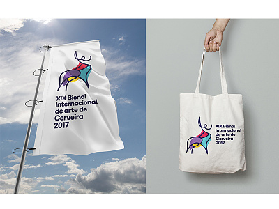 Bienal Internacional de Arte de Cerveira XIX Concept art branding deer festival flag logo merch studio